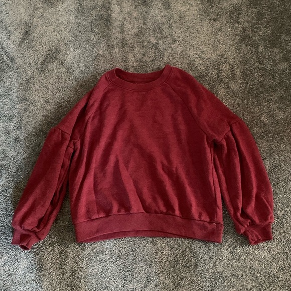 aerie Tops - NWOT Aerie Red Crew Neck
